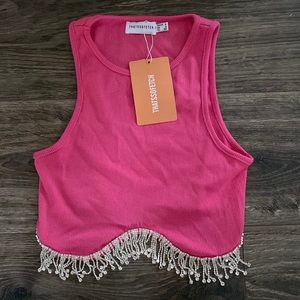 That’s So Fetch hot pink Leighton Rhinestone Crop top.